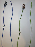 Gamefowl Tie Cords – Braided Rope with Leather Top & Swivel Clip