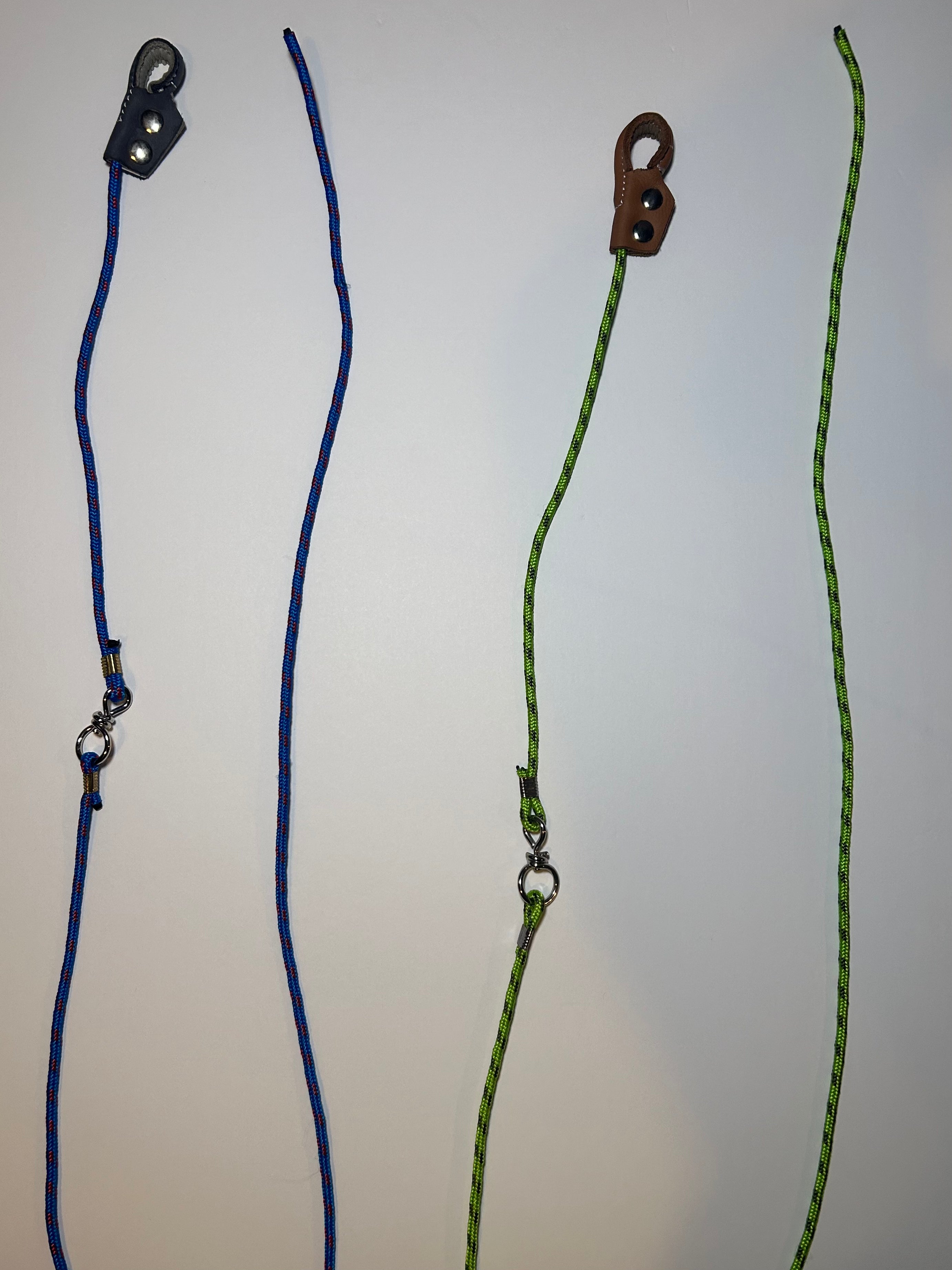 Gamefowl Tie Cords – Braided Rope with Leather Top & Swivel Clip
