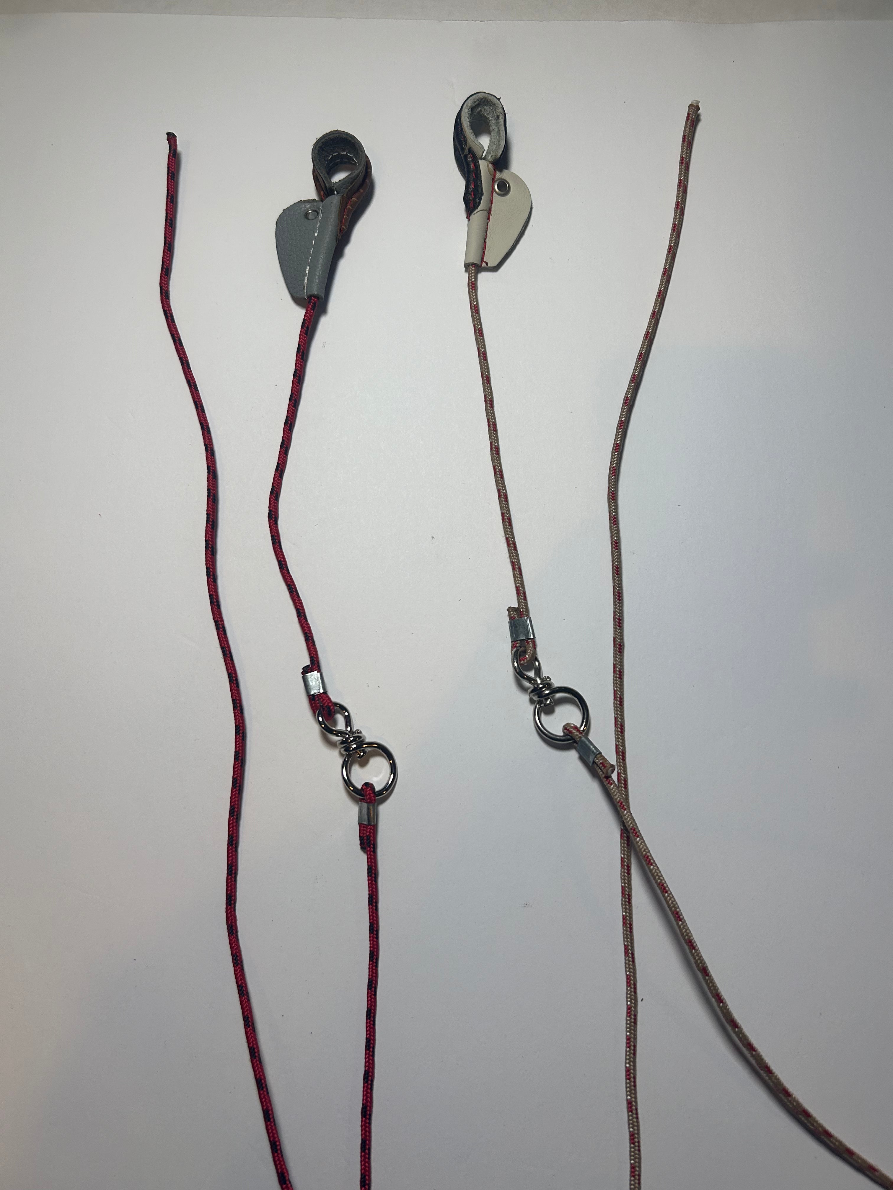 Gamefowl Tie Cords – Braided Rope with Leather Top & Swivel Clip